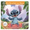 Buchcover und Innenansicht für das Buch: Mein Pop-up-Buch zum Staunen. Disney Stitch