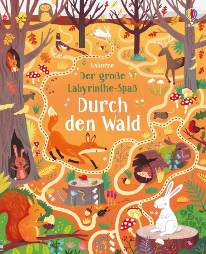 Buchcover und Innenansicht für das Buch: Der große Labyrinthe-Spaß: Durch den Wald