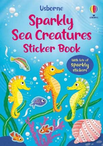 Buchcover und Innenansicht für das Buch: Sparkly Sea Creatures Sticker Book