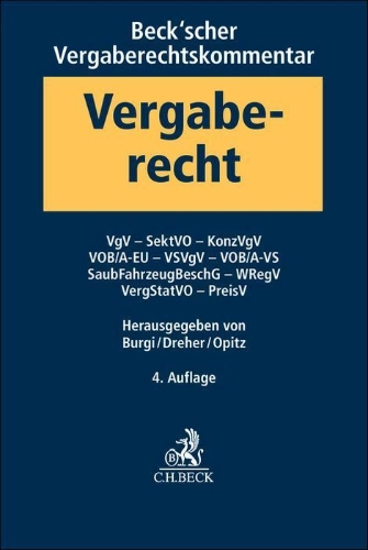 Buchcover und Innenansicht für das Buch: Beck'scher Vergaberechtskommentar  Band 2: VgV, SektVO, KonzVgV, VOB/A-EU, VSVgV, VOB/A-VS, SaubFahrzeugBeschG, WRegV, VergStatVO, PreisV