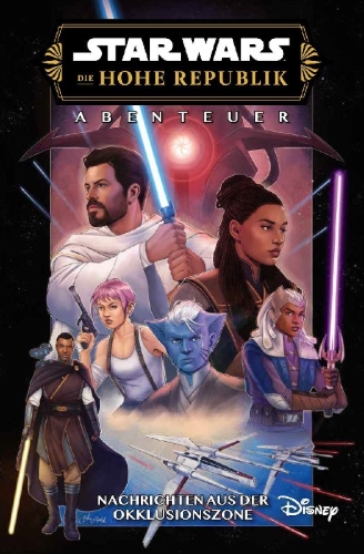 Buchcover und Innenansicht für das Buch: US-Star Wars: The High Republic Adventures: (Phase III) Dispatches from the Occlusion Zone #1-#4