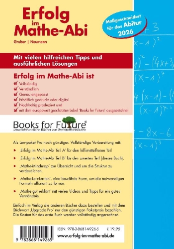 Buchcover und Innenansicht für das Buch: Erfolg im Mathe-Abi 2026 Leistungsfach Teil B Baden-Württemberg
