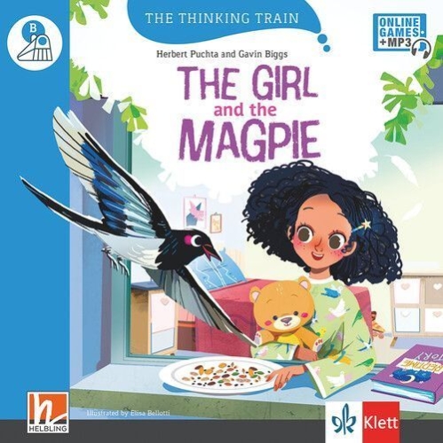 Buchcover und Innenansicht für das Buch: The girl and the magpie