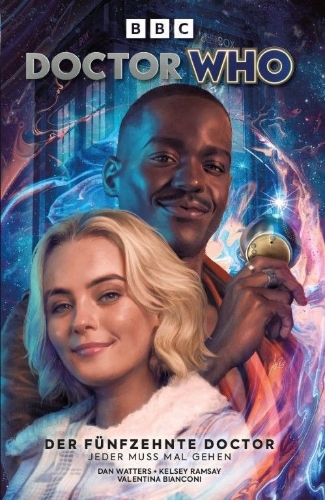 Buchcover und Innenansicht für das Buch: Doctor Who: The Fifteenth Doctor: Everyone must go