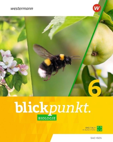 Buchcover und Innenansicht für das Buch: Blickpunkt Biologie 6. Schulbuch. Für Sachsen
