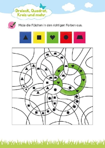 Buchcover und Innenansicht für das Buch: Klett Mein großer bunter Vorschul-Block
