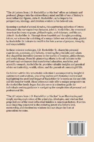 Buchcover und Innenansicht für das Buch: The 38 Letters from J.D. Rockefeller to his son