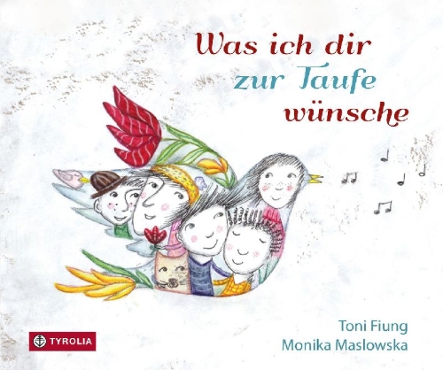 Buchcover und Innenansicht für das Buch: Was ich dir zur Taufe wünsche