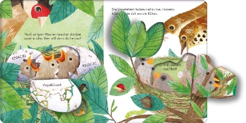 Buchcover und Innenansicht für das Buch: Guck mal, wer da ist! Im Vogelnest