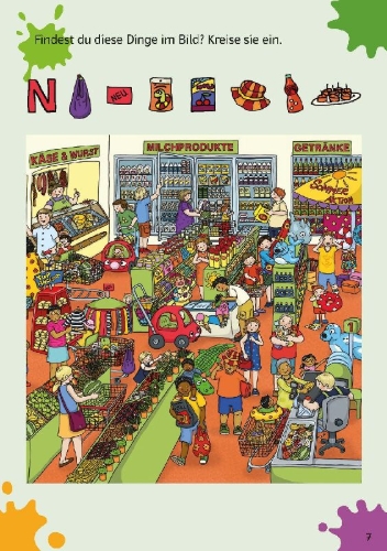 Buchcover und Innenansicht für das Buch: Klett mein Rätselblock ab 8 Jahren Band 1
