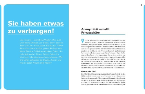Buchcover und Innenansicht für das Buch: Spurlos im Internet
