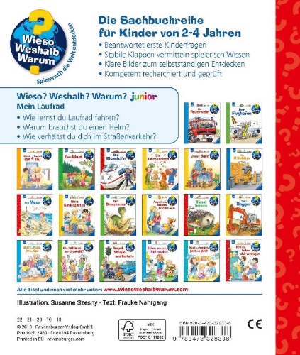 Buchcover und Innenansicht für das Buch: Wieso? Weshalb? Warum? junior, Band 37: Mein Laufrad