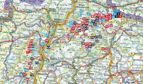 Buchcover und Innenansicht für das Buch: Dolomiten - Brenta - Gardasee