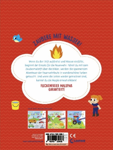 Buchcover und Innenansicht für das Buch: Mes dessins magiques - Les Pompiers
