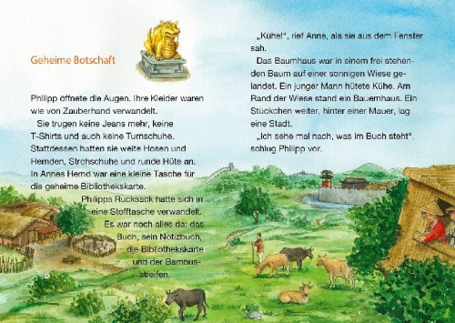 Buchcover und Innenansicht für das Buch: Das magische Baumhaus junior 14 - Gefahr im Drachenreich