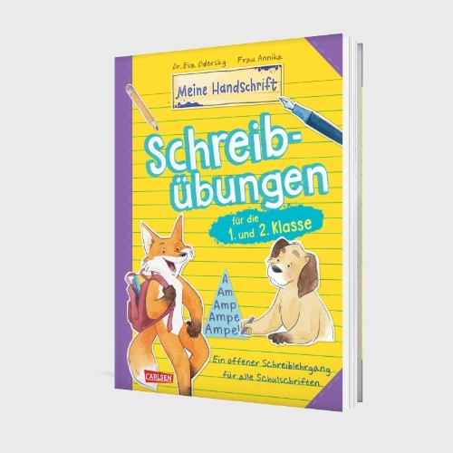 Buchcover und Innenansicht für das Buch: Schreibübungen für die 1. und 2. Klasse
