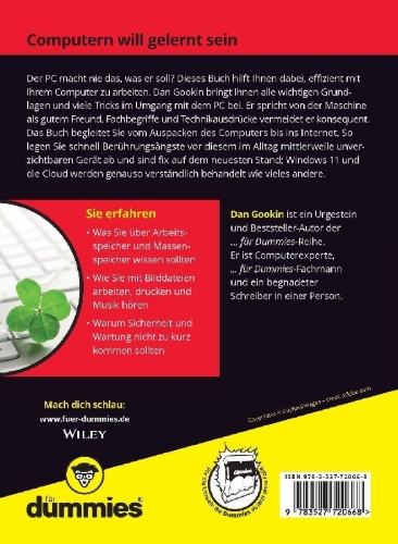 Buchcover und Innenansicht für das Buch: PCs für Dummies