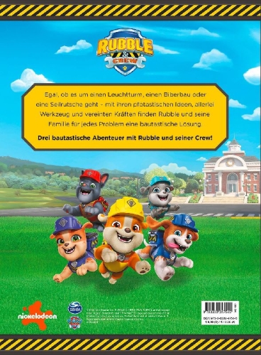 Buchcover und Innenansicht für das Buch: Rubble & Crew: Meine liebsten Vorlesegeschichten