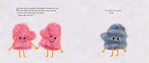 Buchcover und Innenansicht für das Buch: Drei kleine Handschuhe