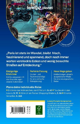 Buchcover und Innenansicht für das Buch: LONELY PLANET Reiseführer Paris