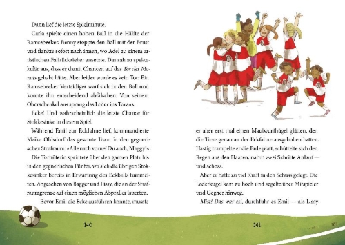 Buchcover und Innenansicht für das Buch: FC Stinkesocke - Glücksbringer wäscht man nicht