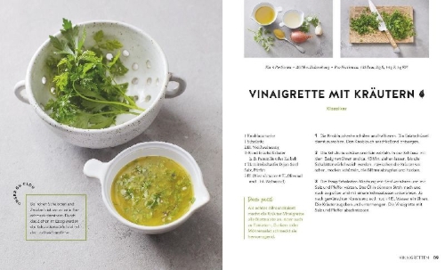 Buchcover und Innenansicht für das Buch: 1 Salat - 50 Dressings