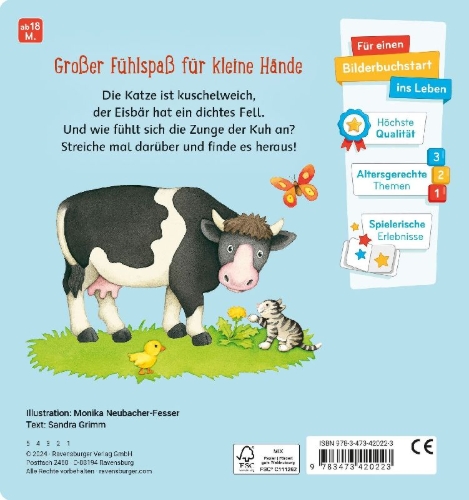 Buchcover und Innenansicht für das Buch: Mein großes Fühlbuch
