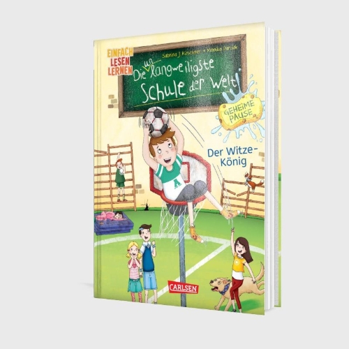 Buchcover und Innenansicht für das Buch: Die unlangweiligste Schule der Welt. Geheime Pause 2: Der Witze-König