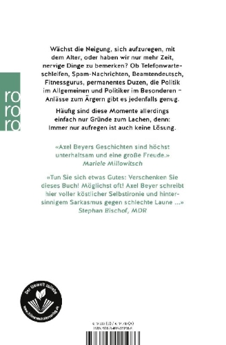 Buchcover und Innenansicht für das Buch: Immer nur aufregen ist auch keine Lösung