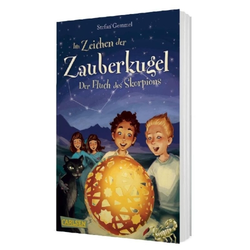 Buchcover und Innenansicht für das Buch: Im Zeichen der Zauberkugel 2: Der Fluch des Skorpions