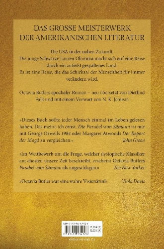 Buchcover und Innenansicht für das Buch: Parable of the Sower