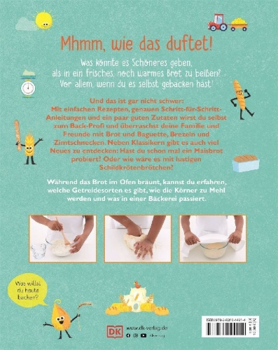Buchcover und Innenansicht für das Buch: Heute back ich ... Brot!