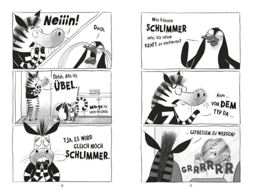 Buchcover und Innenansicht für das Buch: The Terrible Trio: The Day the Mac´n´Cheese Ran Out