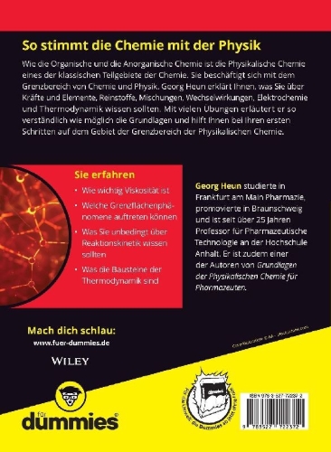 Buchcover und Innenansicht für das Buch: Physikalische Chemie für Dummies