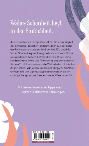 Buchcover und Innenansicht für das Buch: The Snail is never late: Meditations on finding Joy in the Present Moment