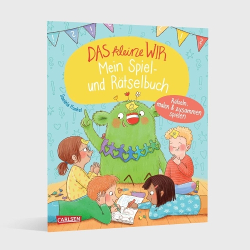 Buchcover und Innenansicht für das Buch: Das kleine WIR: Mein Spiel- und Rätselbuch