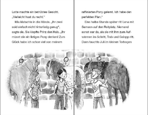 Buchcover und Innenansicht für das Buch: Ponyhof Apfelblüte (Band 15) - Glaub an dich, Juli