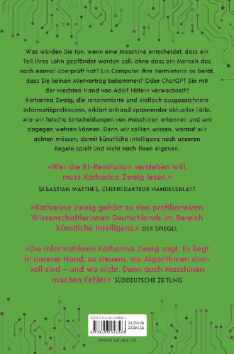 Buchcover und Innenansicht für das Buch: Die KI war's!