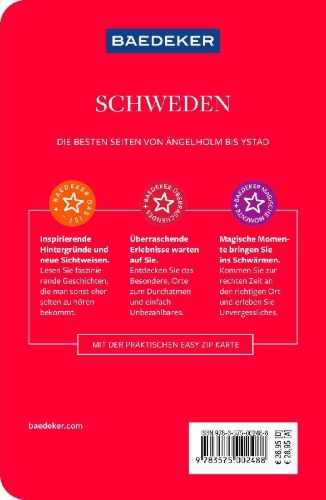 Buchcover und Innenansicht für das Buch: Baedeker Reiseführer Schweden