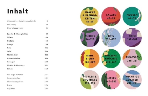 Buchcover und Innenansicht für das Buch: Asien vegetarisch