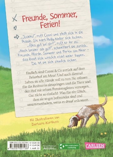 Buchcover und Innenansicht für das Buch: Conni & Co 18: Conni, Anna und das große Pferdeglück