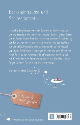 Buchcover und Innenansicht für das Buch: Glücksorte in Schwerin. Mit Wismar