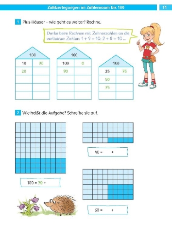 Buchcover und Innenansicht für das Buch: Mathe-Helden: Kopfrechnen trainieren 3. Klasse