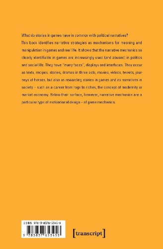 Buchcover und Innenansicht für das Buch: Narrative Mechanics