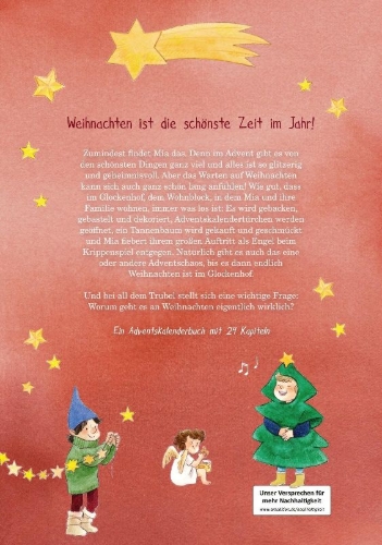 Buchcover und Innenansicht für das Buch: 24 Adventsgeschichten aus dem Glockenhof