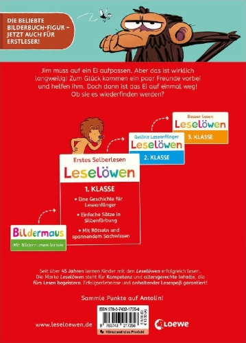 Buchcover und Innenansicht für das Buch: Grumpy Monkey The Egg-Sitter