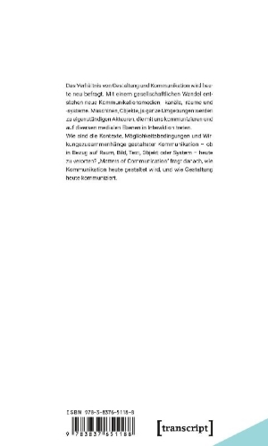 Buchcover und Innenansicht für das Buch: Matters of Communication - Formen und Materialitäten gestalteter Kommunikation