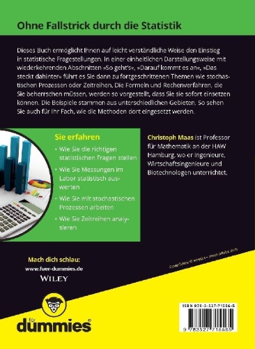 Buchcover und Innenansicht für das Buch: Statistik für Ingenieure für Dummies