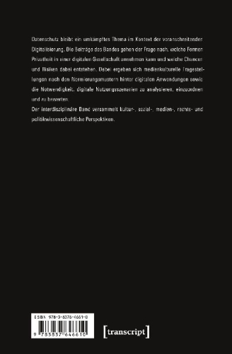 Buchcover und Innenansicht für das Buch: Digitalität und Privatheit