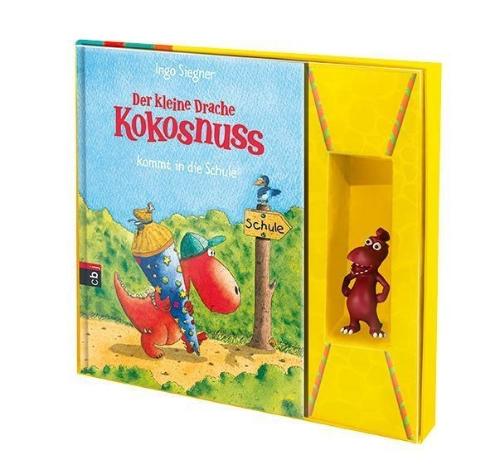 Buchcover und Innenansicht für das Buch: Der kleine Drache Kokosnuss - Die Geschenk-Box "Oskar" (Set)